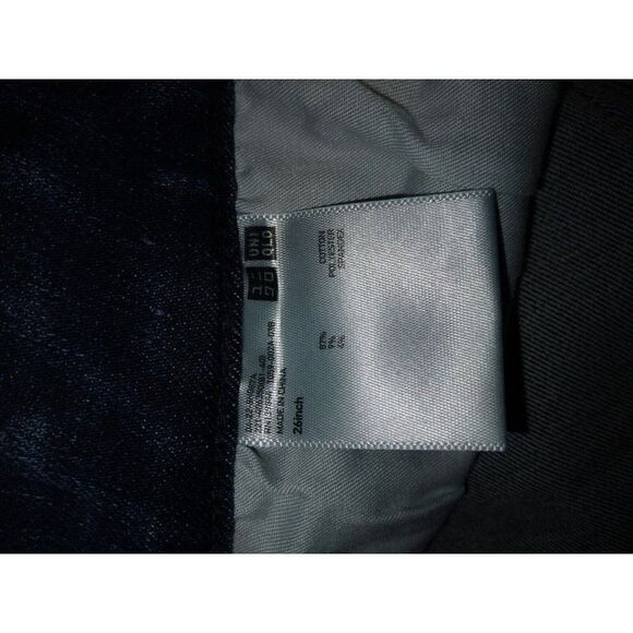 Uniqlo Jeans Womens Tag Size 26 inch Skinny Tapered Ultra Stretch Raw Hem - Picture 8 of 10